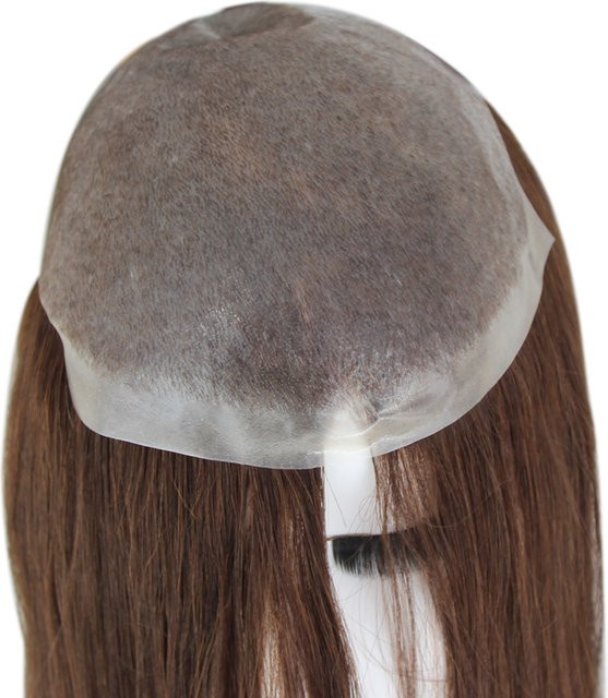Kuin Damen-Toupet, brasilianisches Echthaar, Voll-PU 0,06 mm, 7x9 Zoll - Bild 1