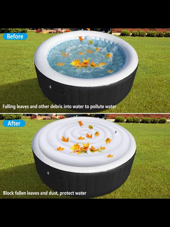 Fdit Runde aufblasbare Whirlpool-Abdeckung zur Wärmespeicherung und Energieeinsparung - Bild 4