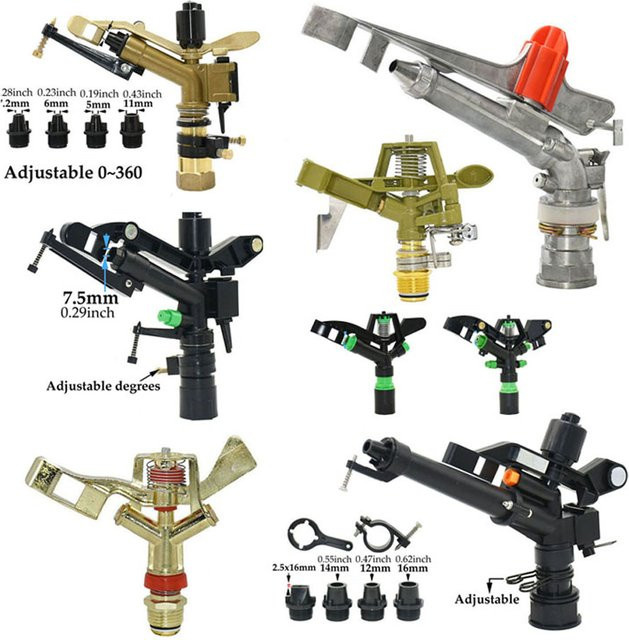 Metall Regenpistole Rasensprinkler für Garten und Bauernhof mit verschiedenen Gewindegrößen von 1/2 bis 2 Zoll - Bild 1