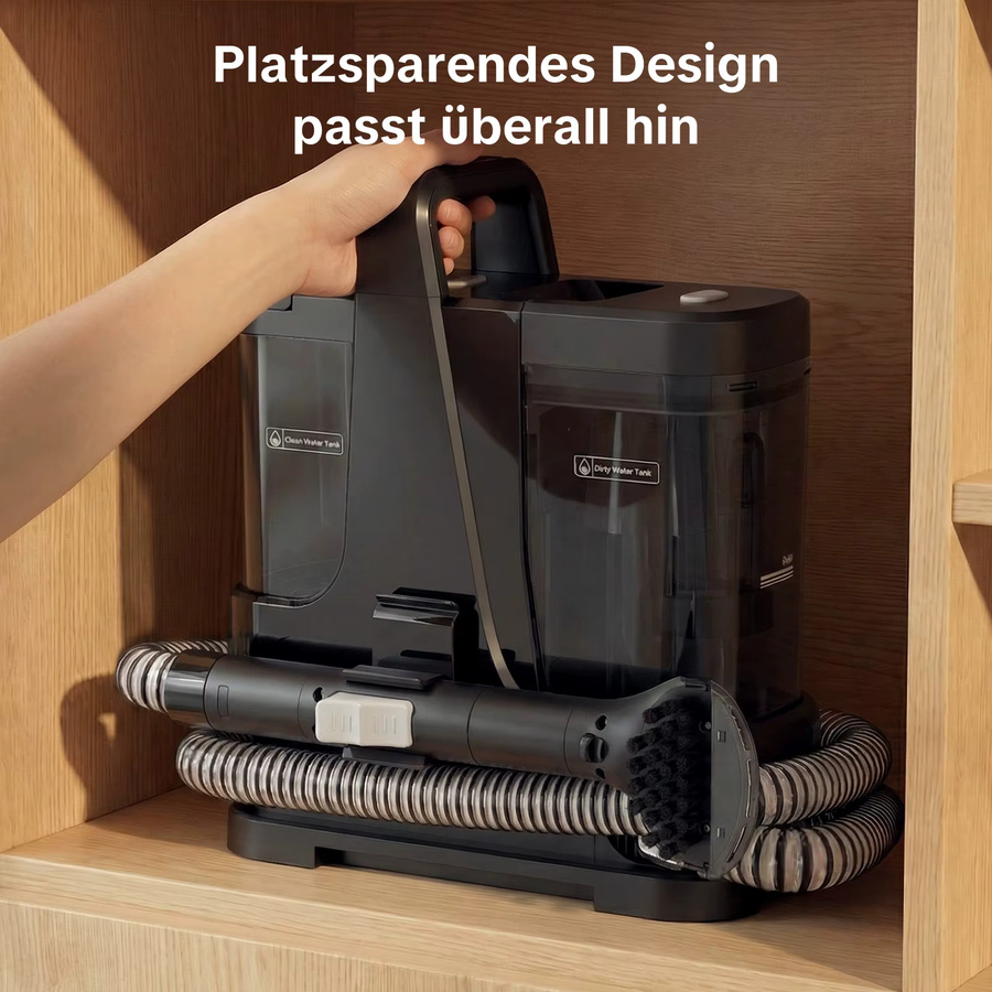 Lubluelu V9 Dampfteppichreiniger in Schwarz mit 15kPa Saugkraft und Heißwasserfunktion zur Fleckentfernung und Keimabtötung - Bild 6