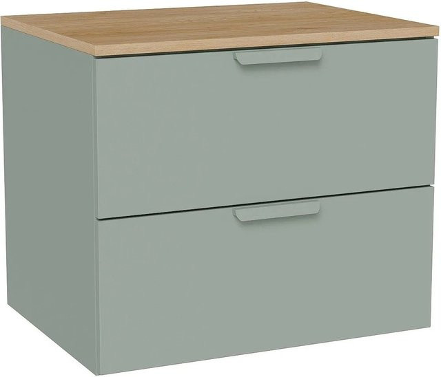 Waschbeckenunterschrank Avoreli in Mandelgrün B/T/H: 60 x 46 x 50 cm - Bild 1
