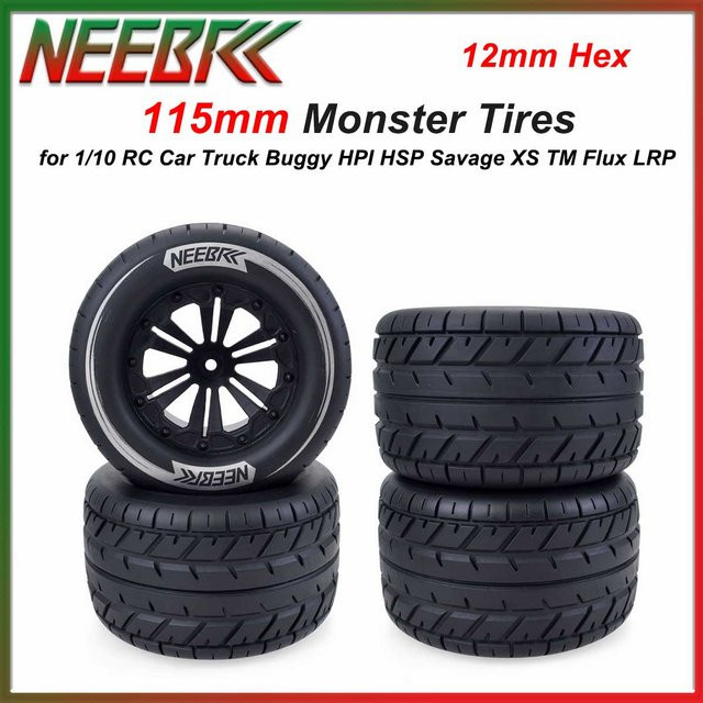 NEEBRC Monster Reifen, 4-teiliges Set, 115mm, 12mm Hex, Skidproof - Bild 1