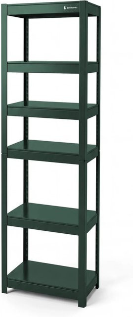 JAN NOWAK Metallregal JOHNNY aus pulverbeschichtetem Stahl, Grün, Höhe: 180 cm, Breite: 45 cm, Tiefe: 42 cm - Bild 1