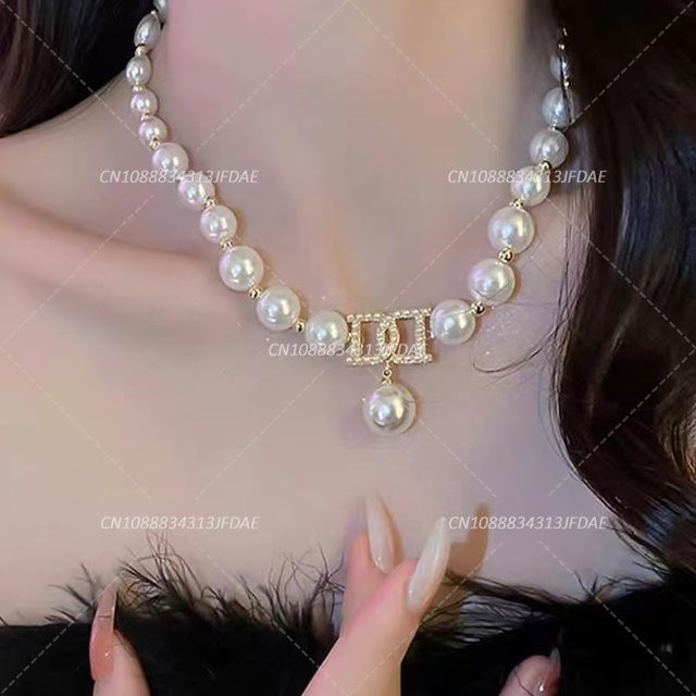 MOONBIFFY Halskette, Perle, Gold, Damen - Bild 1