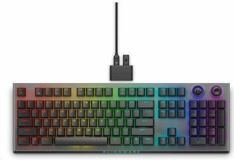 Dell Alienware AW920K Mechanische Gaming-Tastatur mit RGB-LED, RF Wireless und Bluetooth, Grau - Bild 1