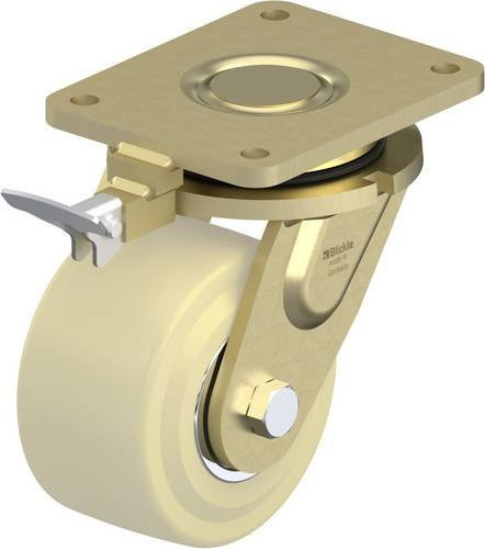 Blickle Lenkrolle LS-GSPO 152K-35-RI4 mit Feststeller, Rad-Durchmesser: 150 mm, Tragfähigkeit: 3000 kg, Farbe: beige/multicolour - Bild 1