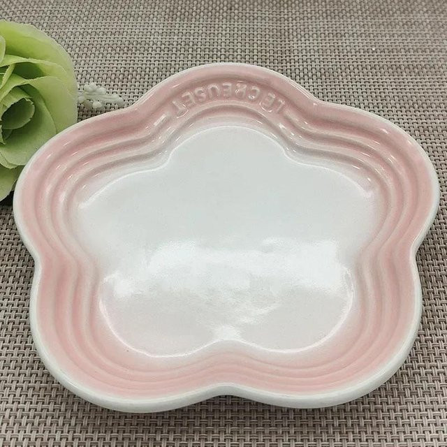 Le Creuset Katzenfutternapf aus Keramik extra breit in Pink - Bild 1