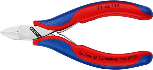 Knipex Elektriker-Seitenschneider aus Stahl in rot/blau/bunt - Bild 1