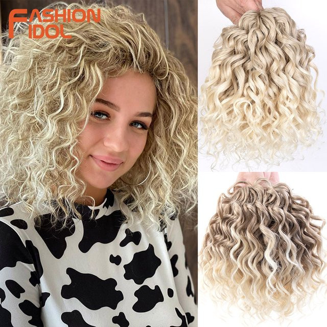 Fashion Idol Haar Extensions, Synthetisch, Twist Lockig, Ombre Braun, 200g - Bild 1