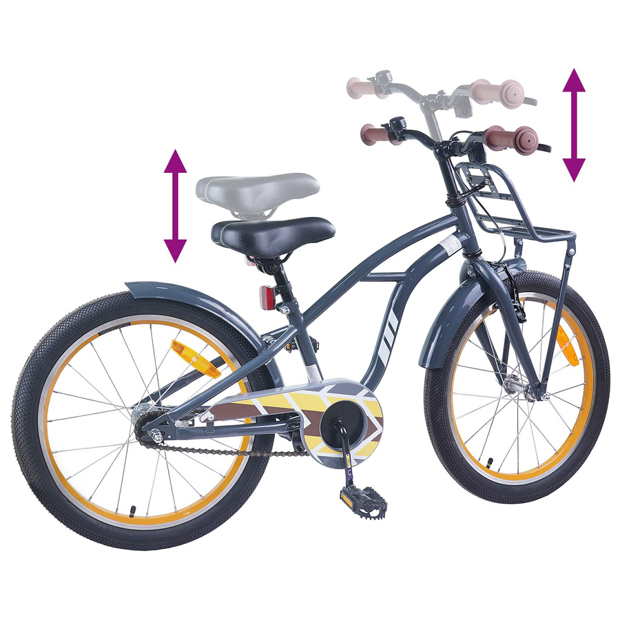 VD Home Furnishing Kinderfahrrad 18 Zoll Dunkelgrau - Bild 1