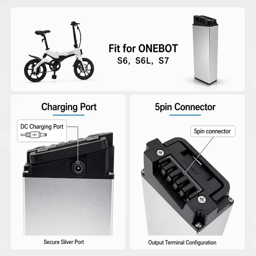 ACEBEI-POWER Akku 36V GNS6 GNS6L für ONEBOT S6 S6L, BLUOKO X6, SCORPION, PAB Jupiter Bike und Discovery X5 X7 Elektrofahrrad-Ersatzakku - Bild 2