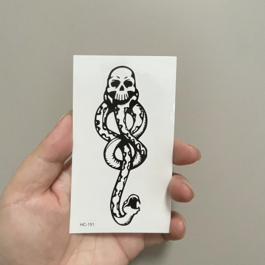 ROCOOART Temporäre Tattoos Death Eater Dark Mark, 10 Stück, Damen - Bild 4
