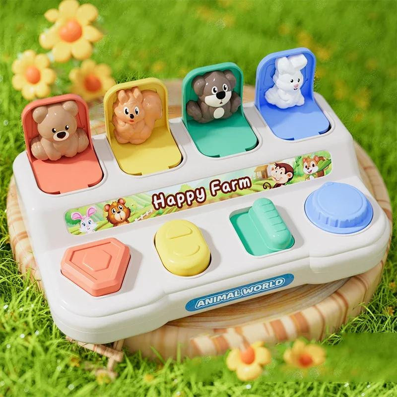 UYAOZHISHANG Interaktives Pop-up-Tiere Sortierspielzeug für Kinder, 3-6 Jahre - Bild 1