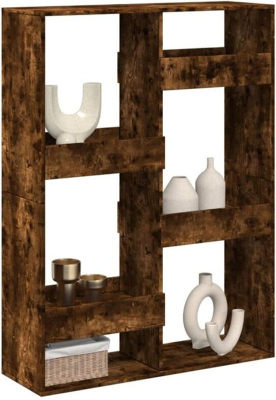 Vidaxl Raumteiler aus Holzwerkstoff in Räuchereiche Braun, B/T/H: 100 x 33 x 135 cm - Bild 1