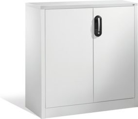 C+P Akten-Sideboard Acurado mit Drehtüren, 2 Ordnerhöhen, Farbe Lichtgrau, H: 100 cm, B: 93 cm, T: 40 cm - Bild 1