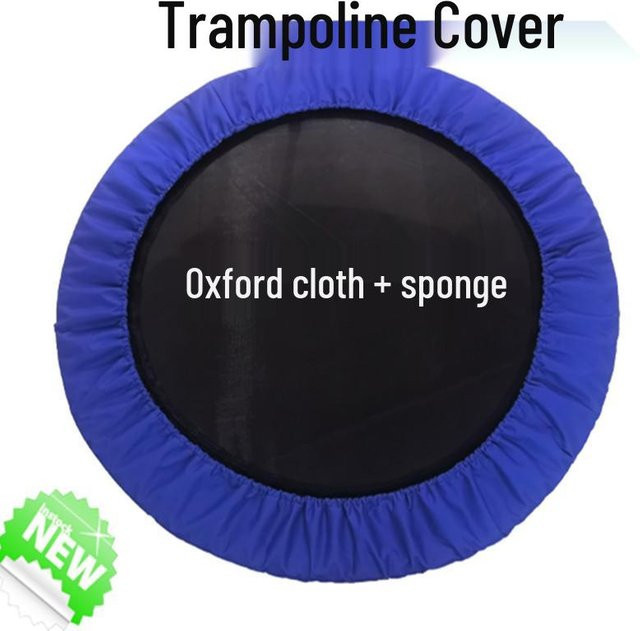BabyBloom Shop Schutzabdeckung für Kinder-Trampolin mit Randabdeckung und Schaumstoffumrandung, Farbe: Blau, Durchmesser: 0,96 m - Bild 1