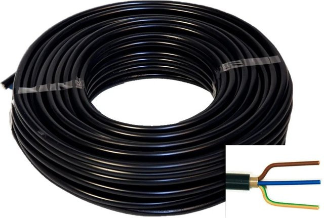 Emskabel Erdkabel NYY-J 3 x 2,5 mm² Schwarz 25 m - Bild 1
