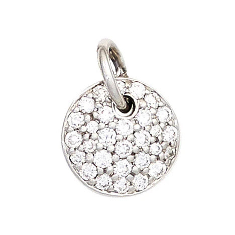 Colfem Anhänger rund, 585 Weißgold, 29 Diamanten Brillanten, 0,34ct, Unisex - Bild 1