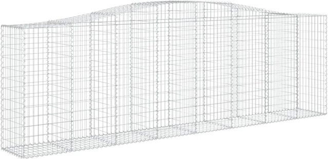 vidaXL Gabionen mit Hochbogen Set aus Eisen, 4 Stück, B/T/H: 400 x 50 x 120/140 cm - Bild 1