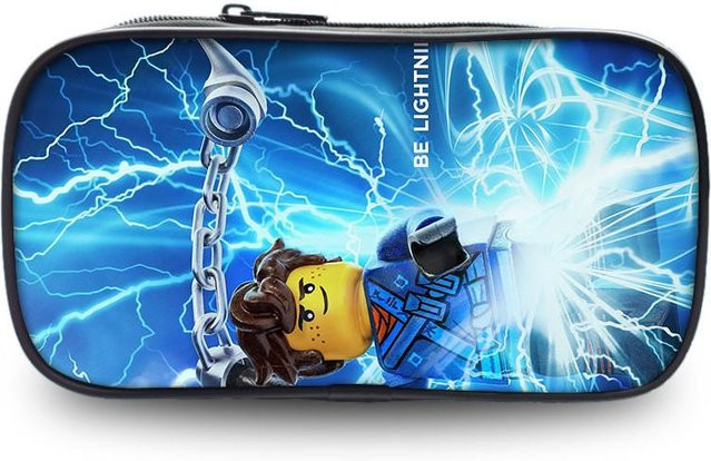 Ninjago Federmäppchen für Schüler aus Polyester in Dunkelblau mit Reißverschluss und Aufbewahrungstasche - Bild 1