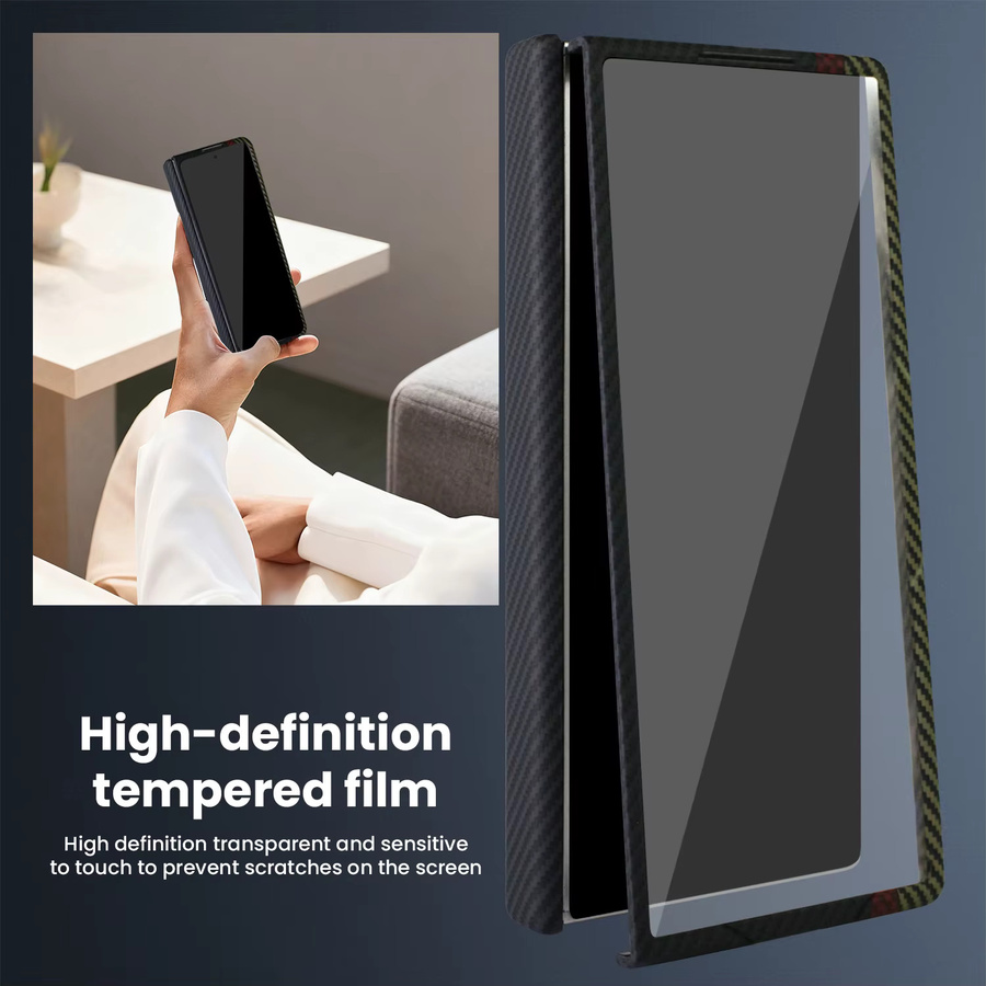 Transparente Samsung Galaxy Z Fold7/Fold6/Fold5/Fold4/Fold3 Schutzhülle mit Skin-Feel Material und Dopamin-Farbschema - Bild 1