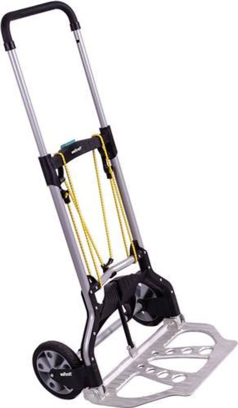 Wolfcraft Transportsystem TS 850 klappbare Sackkarre aus Stahl und Aluminiumguss in Silber, Schwarz und Gelb mit einer Traglast von 100 kg - Bild 6