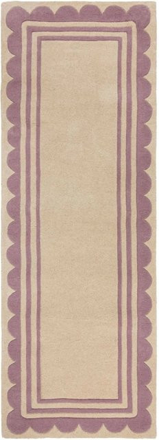 Flair Rugs Wollteppich Lois handgetuftcht aus Bio-Wolle in Lila-Beige B: 80 cm, L: 230 cm - Bild 1