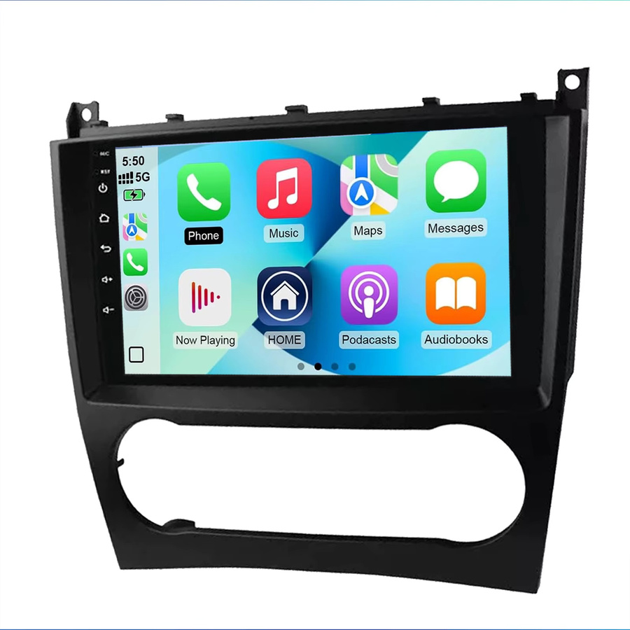 MOPECT Android 15 Autoradio mit Carplay für Mercedes Benz C-Klasse W203 und CLK C209 in Schwarz mit DAB+ und optionaler AHD Kamera - Bild 6