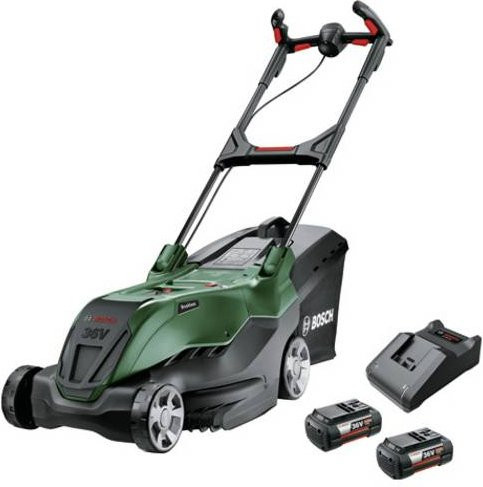 Bosch AdvancedRotak 36V-44-750 Akku-Rasenmäher in Grün/Schwarz mit 2 x 36V 4,0Ah Akkus und Ladegerät, Schnittbreite: 44 cm - Bild 1