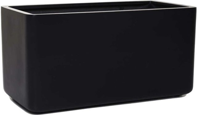 Vivanno Pflanztrog Maxi Round aus Fiberglas in Anthrazit, B/T/H: 80 x 40 x 40 cm - Bild 1