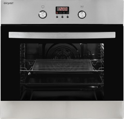 Exquisit Einbaubackofen EBE 65-1H in Silbergrau mit 58 l Volumen - Bild 1