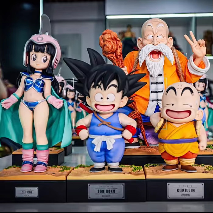 Bandai Dragon Ball Z Kindheitsfiguren-Set, Lunch, Krillin, Goku, Chichi, Bulma, PVC-Statue - Bild 2