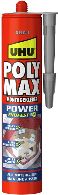 UHU Poly Max Montagekleber Power Grau 425 g Kartusche - Bild 1