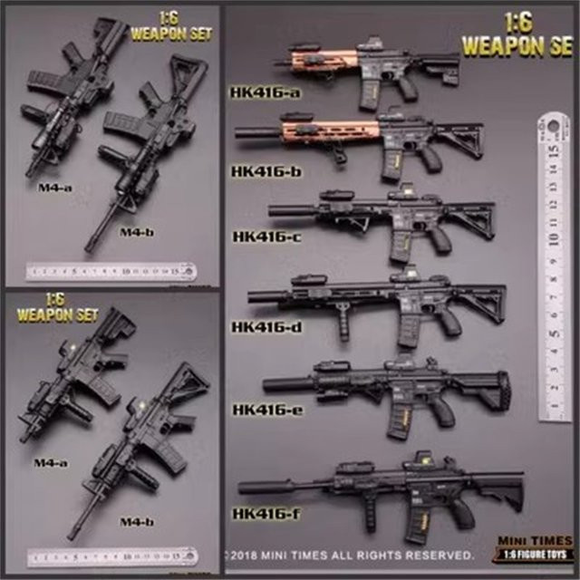 Little Mini Times Toys HK416 M4 1/6 Männlicher Soldat Plastik-Mini-Gewehrmodell Spielzeugzubehör - Bild 1