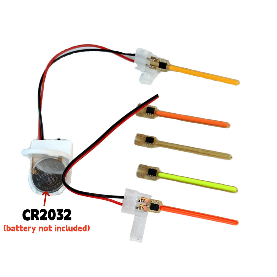 GAHADA LED Filament Licht Meteorschauer Fließendes Wasser Lampe 3V COB mit Schnalle ohne Löten 2-Pin - Bild 2