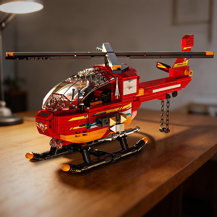 Yiran toy Rotes Löschflugzeug Bausteine Set 424 Teile - Bild 2