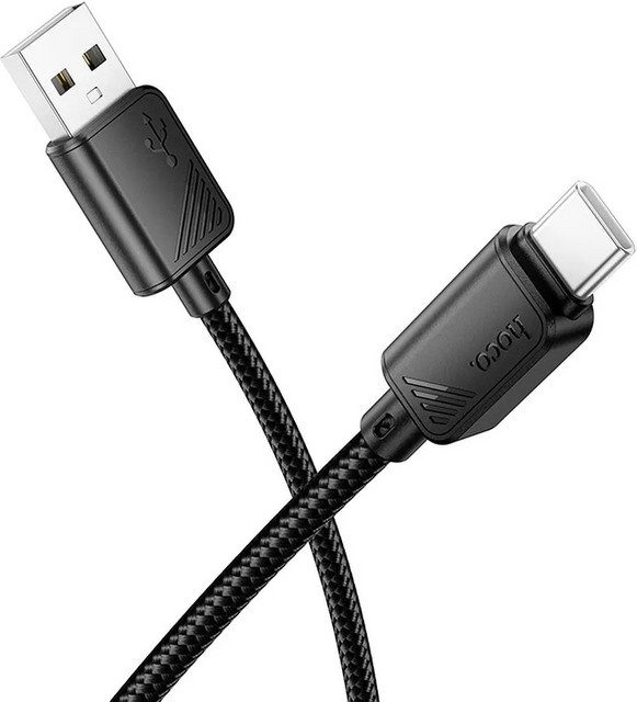 HOCO X113 USB-A auf USB-C Daten- und Ladekabel, 18W, Schwarz, 1m - Bild 1