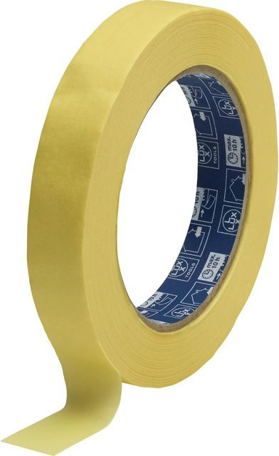 LUX-TOOLS Flachkrepp Papier Gelb Breite: 19 mm, Länge: 50 m - Bild 1