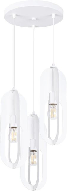 Sollux Lighting Pendelleuchte Nicus 3P LED-Leuchte aus Stahl in Weiß - Bild 1