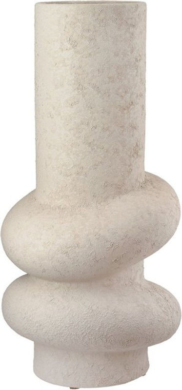 Gilde Vase Ring Keramik Grau Weiß Zylindrisch Modern B/T/H: 15 x 15 x 31 cm 2er Pack - Bild 1