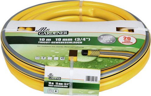 Mr. GARDENER Tricotgewebeschlauch Classic Plus, 3/4 Zoll, Gelb, Länge: 10 m - Bild 1