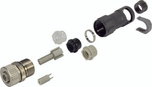HARTING Kabelsteckverbinder 21038822411, 4-polig, Grau, Kunststoff - Bild 1