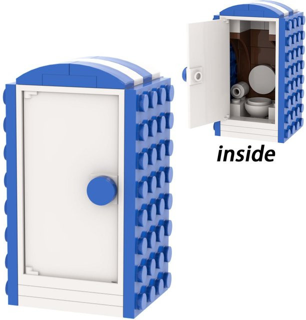 Loo City MOC Tragbare Toilette, Bausteine, blau, ab 3 Jahren - Bild 1