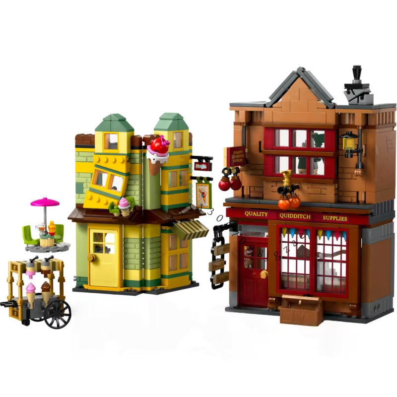 GSF Harry Potter Quidditch-Boutique- und Eisdielengebäude-Bauset, 795 Teile - Bild 2