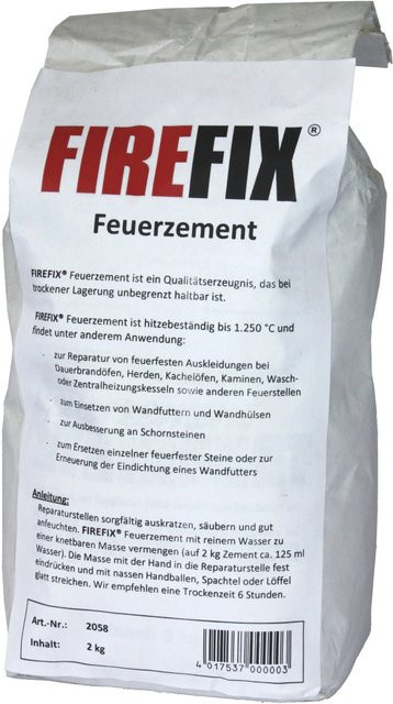 Firefix Feuerfester Zement in Weiß 2,0 kg - Bild 1