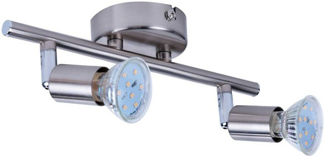 Pocoline Spot Joris 2-flüglige Deckenleuchte aus Metall in Nickel matt mit 2 GU10 Brennstellen - Bild 1
