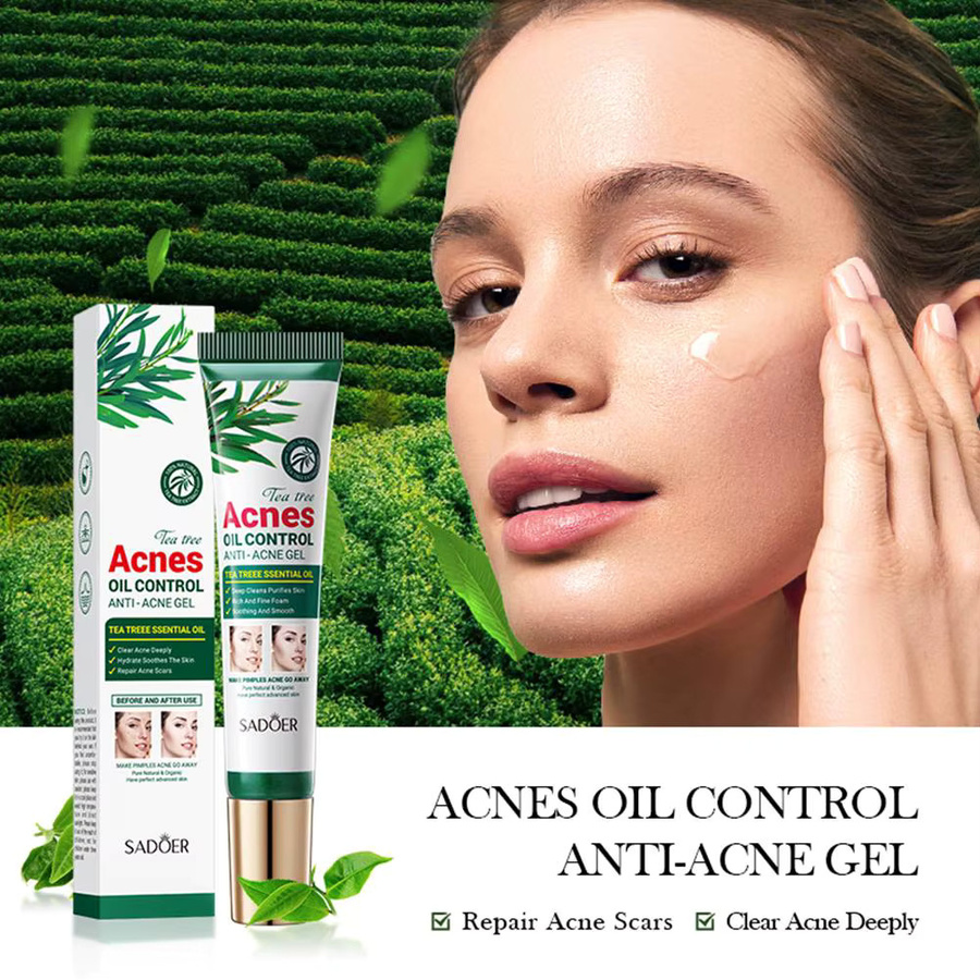 SADOER Teebaumöl Gel, Gesichtspflege mit Aloe Vera, Unreine Haut / Akne - Bild 2