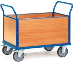 Fetra Vierwandwagen 2551 mit TPE-Reifen und 600kg Tragkraft in Stahloptik - Bild 1