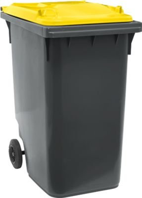 SSI Schäfer Mülltonne GMT, 360 l, fahrbar, schwarzgelb - Bild 1