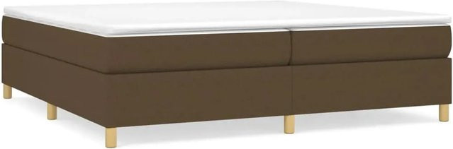 vidaXL Boxspringbett in Dunkelbraun mit Stoffbezug, B/T/H: 200 x 200 x 35 cm - Bild 1